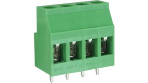 Wire-To-Board Terminal Block, THT, 5.08mm Pitch, Right Angle, Screw, Clamp, 4 Poles
