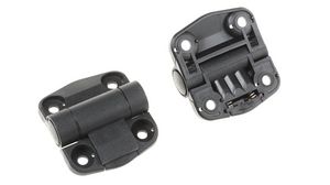 Hinge with Caps , Black, 57mm, Thermoplastic Elastomer (TPE), Pack of 2 pieces