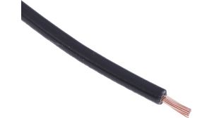 Stranded Wire PVC 1mm² Copper Black 100m