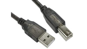 Cable, Wtyk USB A - Wtyk USB B, 10m, USB 2.0, Czarny