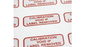 Safety Label, Rectangular, Red on White, Polyethylene, Warning, 140pcs
