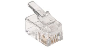 Standard Modular Connector, Plug, RJ22, Pack of 100 pieces
