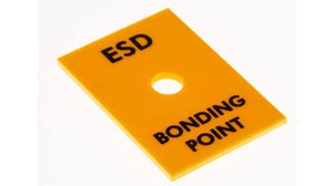 ESD Rack Bonding Point Plate, 1x 10 mm Stud