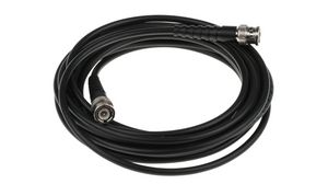 Konfekcionált RF-kábel, BNC Tüske Egyenes - BNC Tüske Egyenes, 5m, Fekete