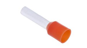 Bootlace Ferrule, 4mm², Orange, 20mm, Pack of 100 pieces
