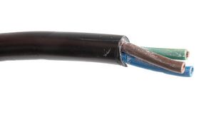 Mains Cable 3x 1.5mm² Copper Unshielded 500V 100m Black