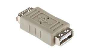 Adapter, Straight, PVC, USB-A 2.0 Socket - USB-A 2.0 Socket