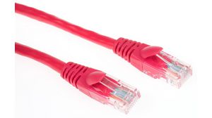 Câble patch, Fiche RJ45 - Fiche RJ45, Cat 5e, U/UTP, 10m, Rouge