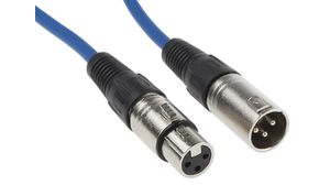 Audio Cable, XLR 3-Pin Socket - XLR 3-Pin Plug, 10m