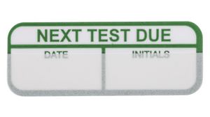 Safety Label, Rectangular, Green on White, Service, 120pcs