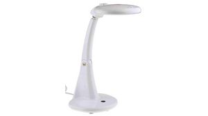 LED Magnifying Glass Lamp with Table Stand, 4x, 100mm, 2W, UK Type G (BS1363) Plug