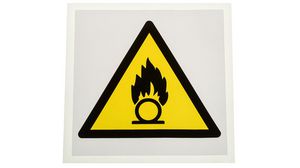 Hazardous Substances Sign, Square, Black / Yellow / White, Vinyl, Warning