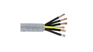 Câble multiconducteur, Blindage acier SY, PVC, 8x 1mm², 50m, Transparent