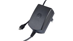 USB-s tápegység Raspberry Pi termékekhez 240VAC 500mA 13W Euro C típusú (CEE 7/16) dugó / Dugó (USA) / UK G típusú (BS1363) dugó / Dugó (Ausztrália) USB Micro-B dugó