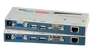Wzmacniacz KVM z transmisją po sieci Ethernet, VGA/USB, 150m, 1024 x 768
