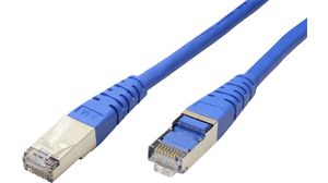 Kabel połączeniowy, Wtyczka RJ45 - Wtyczka RJ45, Cat 6, S/FTP, 500mm, Niebieski