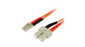 Câble confectionné en fibre optique 62.5/125 um OM1 Duplex LC - SC 2m