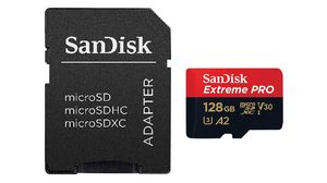 Teollinen muistikortti, microSD, 128GB, 200MB/s, 90MB/s, Musta