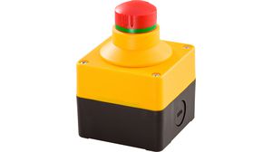Emergency stop switch Round Black/Yellow, 72 x 59 x 103 mm