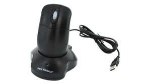 Medical Mouse with Charging Base Silver Storm 1000dpi Optical Ambidextrous Black