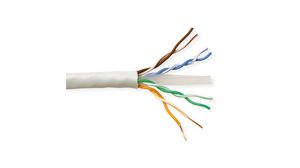 LAN Cable PVC CAT6 4x2x0.26mm² U/UTP Grå 100m