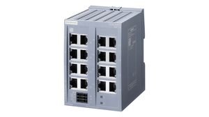 Industrieller Ethernet Switch, RJ45-Anschlüsse 16, 100Mbps, Unmanaged