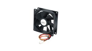 Computer Case Fan, DC, 80x80x25mm, 12V, 42.1m³/h, 27dBA