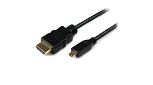 Video Cable, HDMI Plug - HDMI Micro Plug, 1m