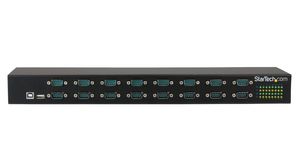 USB seriell adapter, RS-232, 16 DB9, hane / USB-A Socket