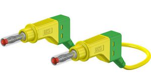 Safety Test Lead 1m Green / Yellow 600V Nickel-Plated