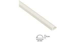 Cable Duct, 16 x 8mm, 2m, Polyamide (PA), White