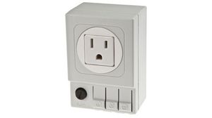 Light Grey 1 Gang Plug Socket, 6.3A, NEMA 5-15R, Indoor Use