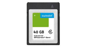 Industrial Memory Card, CFexpress (CFX), 40GB, 1.19GB/s, 383MB/s, Black