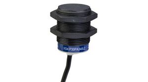 Telemecanique Sensors Inductive Barrel-Style Proximity Sensor, M30 x 1.5, 15 mm Detection, PNP Output, 12 ... 24 V, IP68