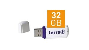 USB-sticka, USThree, 32GB, USB 3.0, Vit