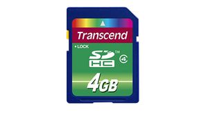 Memory Card, SD, 4GB, 16MB/s, 4MB/s, Blue