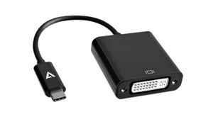 Adapter, USB-C Plug - DVI Socket, 1920 x 1080, Black