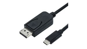 Video Cable, USB-C Plug - DisplayPort Plug, 3840 x 2160, 2m