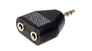 Adaptery audio, Prosty, Wtyk 3,5 mm - Gniazdo 2x 3,5 mm