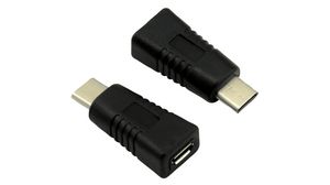 Adapter, Wtyk USB-C 2.0 - Gniazdo Micro USB-B 2.0