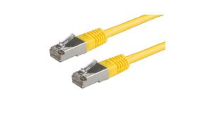 Propojovací kabel, Zástrčka RJ45 - Zástrčka RJ45, Cat 6, S/FTP, 5m, Žlutá