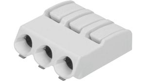 Wire-To-Board Terminal Block, SMD, 4mm Pitch, Right Angle, Cage Clamp, 3 Poles