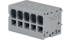 Wire-To-Board Terminal Block, THT, 5mm Pitch, Straight, Push-In, 5 Poles