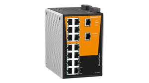 Ethernet Switch, RJ45 Ports 16, 100Mbps, Managed