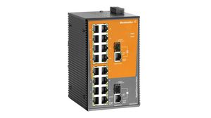 Ethernet Switch, RJ45 Ports 18, Fibre Ports 2SFP, 1Gbps, Unmanaged