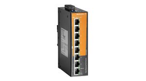 PoE Switch, Unmanaged, 100Mbps, 120W, RJ45 Ports 8, PoE Ports 8