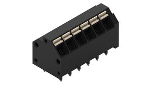 PCB Terminal Block for Reflow Soldering, 3.81mm Pitch, 45 °, Push-In, 6 Poles