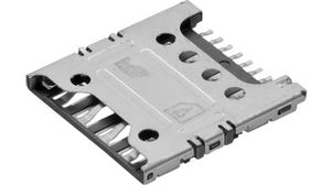 Memory Card Connector, Push / Pull, Micro SIM, Poles - 8