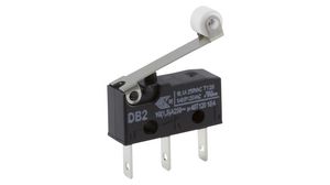 Mikroswitch DB, 10A, 1CO, 2.5N, Rullearm