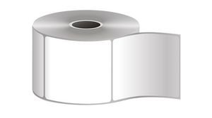 Label Roll, Polyethylene, 51 x 102mm, 2590pcs, White